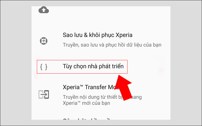 Vào tính năng Tuỳ chọn nhà phát triển để kiểm tra độ nhạy